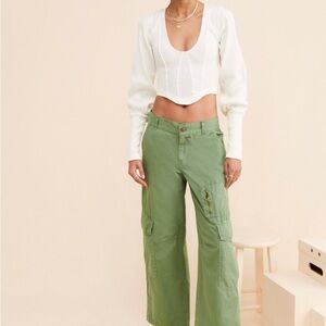 Free People White Ribbed Women's Top